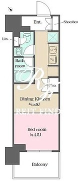 ウエリスアーバン水天宮前 634 間取り図