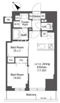 ＢｌｕＲｏｃｋ後楽園 1404 間取り図