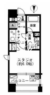 レジディア市ヶ谷 701 間取り図