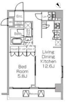 プラウドフラット三軒茶屋2 414 間取り図