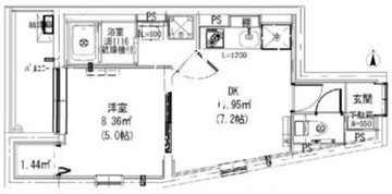 リーフヴィレッジ新宿若松 201 間取り図