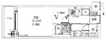 リーフヴィレッジ新宿若松 104 間取り図