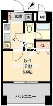 コモド水天宮レジデンス 104 間取り図