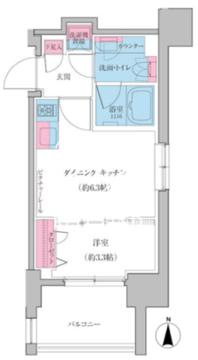 クレヴィアリグゼ雪が谷大塚 503 間取り図