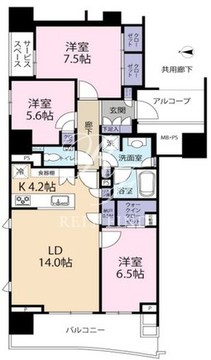 晴海フラッグ PARK-B-1201 間取り図