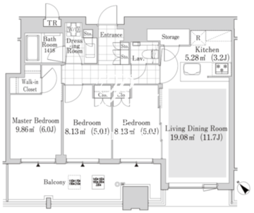 大崎ガーデンレジデンス 2104 間取り図