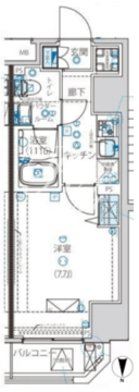 ルクレ墨田緑3 201 間取り図