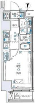 ルクレ墨田緑3 401 間取り図