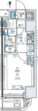 ルクレ墨田緑3 202 間取り図