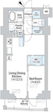 イストワール阿佐ヶ谷 208 間取り図