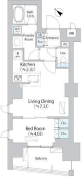 イストワール阿佐ヶ谷 606 間取り図