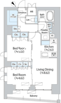 イストワール阿佐ヶ谷 708 間取り図