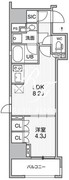 シーズンフラッツ新御徒町 201 間取り図
