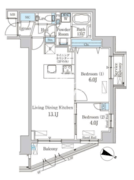 スタイリオ渋谷南平台 507 間取り図