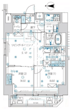 ルクレ墨田緑3 1101 間取り図