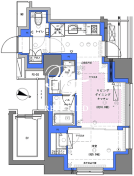 ディームス大手町ノース 906 間取り図