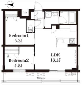 フレンシア下井草 103 間取り図