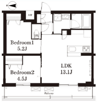 フレンシア下井草 303 間取り図