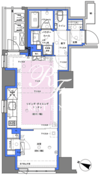 ディームス大手町ノース 701 間取り図