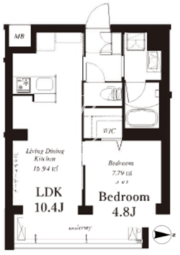フレンシア下井草 107 間取り図