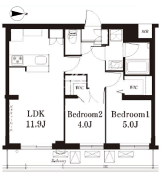 フレンシア下井草 207 間取り図