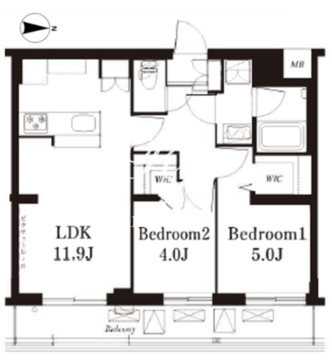 フレンシア下井草 307 間取り図