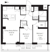 フレンシア下井草 403 間取り図