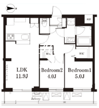 フレンシア下井草 503 間取り図