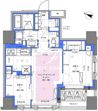ディームス大手町ノース 902 間取り図