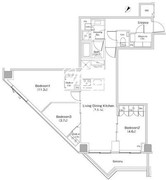 ザ・パークハビオ渋谷クロス 703 間取り図