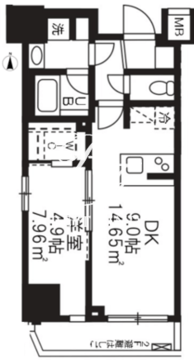 アジールコート板橋本町 401 間取り図