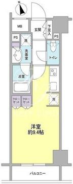 コンフォリア新宿御苑2 502 間取り図
