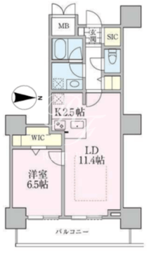 ロイヤルパークスタワー南千住 814 間取り図