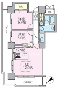 ロイヤルパークスタワー南千住 1101 間取り図