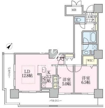 ロイヤルパークスタワー南千住 1707 間取り図