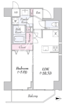 アーバンリンク護国寺 201 間取り図