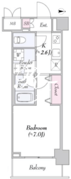 アーバンリンク護国寺 211 間取り図