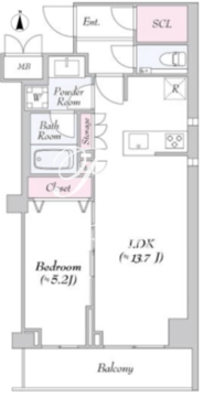 アーバンリンク護国寺 413 間取り図