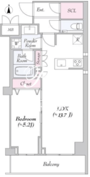 アーバンリンク護国寺 508 間取り図