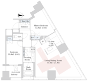 セントラルパークタワー・ラ・トゥール新宿 1721 間取り図