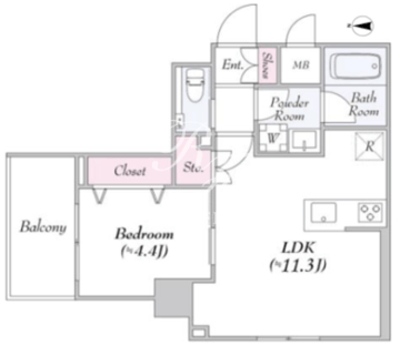 アーバンリンク護国寺 615 間取り図