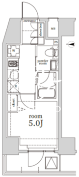 ログ戸越 603 間取り図