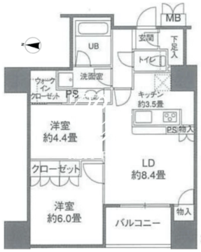 カスタリアタワー品川シーサイド 712 間取り図