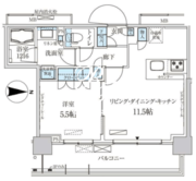 パークアクシス菊川ステーションゲート 611 間取り図