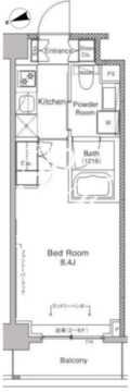プラウドフラット中落合 203 間取り図