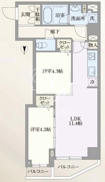 グランパセオ菊川 603 間取り図