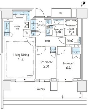 晴海フラッグ SUN-D-607 間取り図
