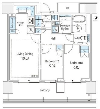 晴海フラッグ SUN-D-606 間取り図