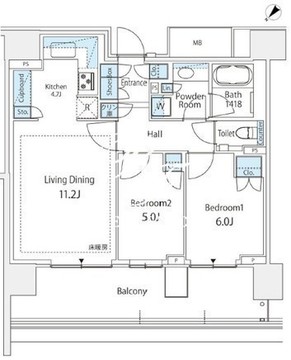 晴海フラッグ SUN-D-507 間取り図