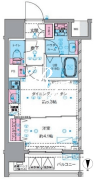 ジェノヴィア南千住スカイガーデン 702 間取り図